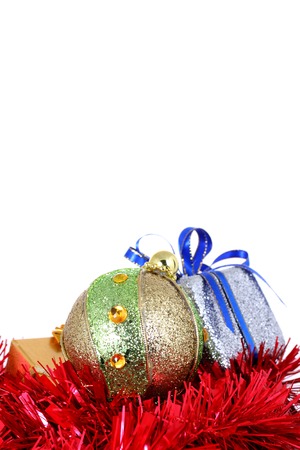 christmas ball and gift box -Stock Imageの写真素材