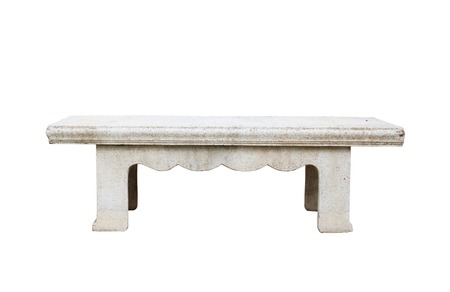 Garden bench , isolated on white backgroundの写真素材