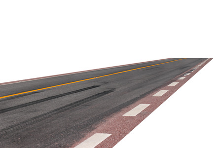 road , isolated on white backgroundの写真素材