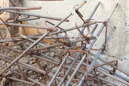 steel rod for house buildingの写真素材