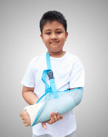 Asian kid with hypertension heartの写真素材