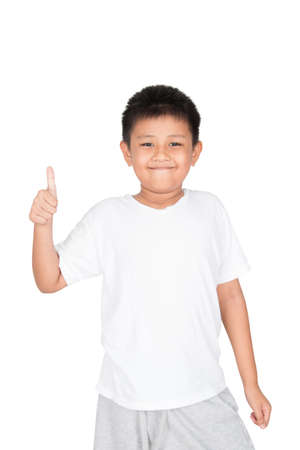 Asian kid with hypertension heartの写真素材