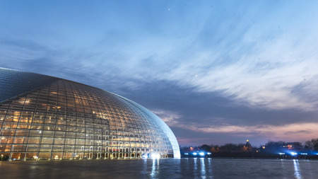 National Centre For The Performing Arts at nightのeditorial素材