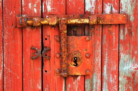 old red latchの写真素材