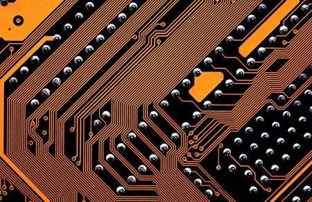 detail of the circuits of a computer motherboard