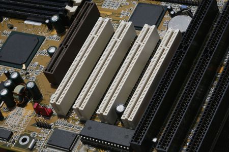 detail of the computer motherboard