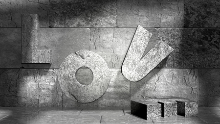 concrete love textの写真素材