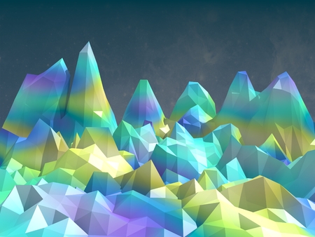 low poly shapes abstract backgroundの写真素材