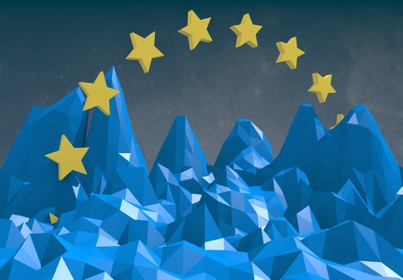 low poly shapes abstract backgroundの写真素材
