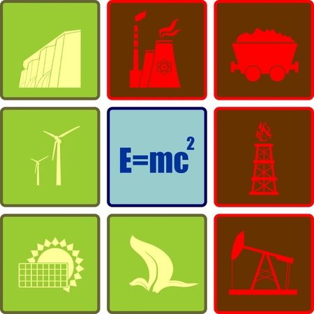 Vector icon collection of sustainable energy generationのイラスト素材