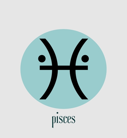 Abstract zodiac sign Pisces -The Fish. Unusual design.のイラスト素材