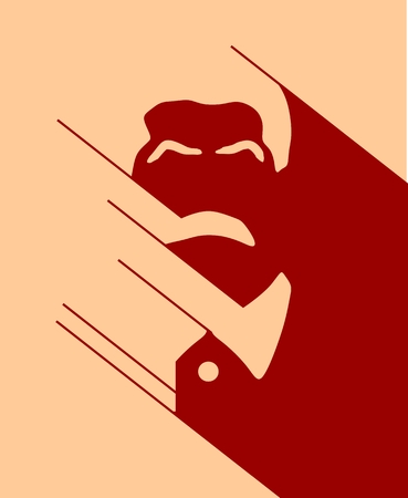 Vector portrait of Joseph Stalin. Soviet Union leader. Flat icon styleのイラスト素材