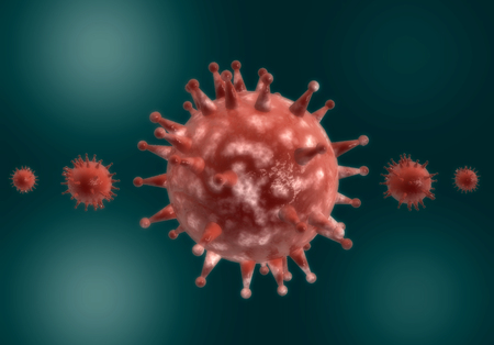 Virus abstract model. Medicine research relative backgroundの写真素材
