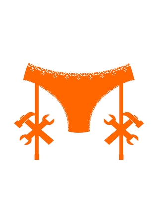 Lingerie icon simple. Sexy woman lingerie and garter with european union money  symbol, vector illustration. Wrench iconのイラスト素材