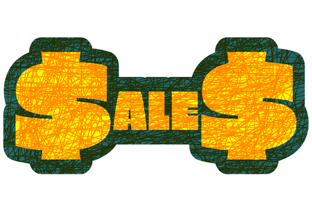 Sales text textured by pen strokes. Retail relative imageの写真素材
