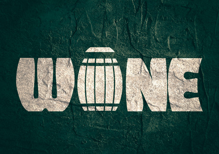 Wine design. Typography concept for vineyard. Abstract winery sign.の写真素材