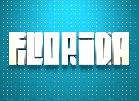 Image relative to USA travel. Florida state name. 3D renderingの写真素材
