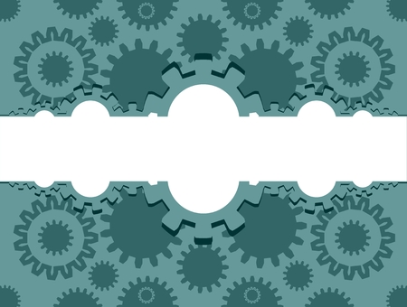 Cog wheels background. Decoration pattern from gears. Precision machinery relative backdropのイラスト素材