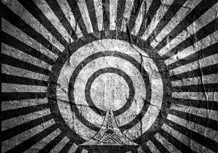 WiFi Network  Symbol . Mobile gadgets technology relative image. Concrete textured. Sun rays backdropの写真素材