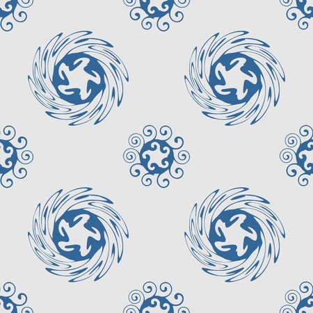 Seamless pattern. abstract background. Orange swirl shapesのイラスト素材