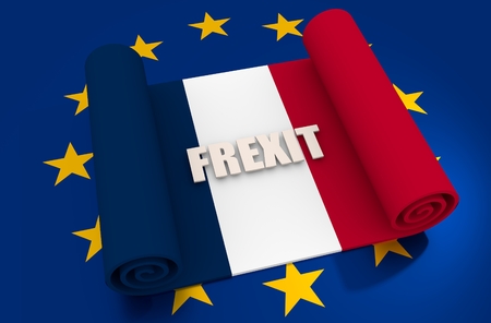 France and European Union relationships relative image. Frexit named politic process. Scroll...
