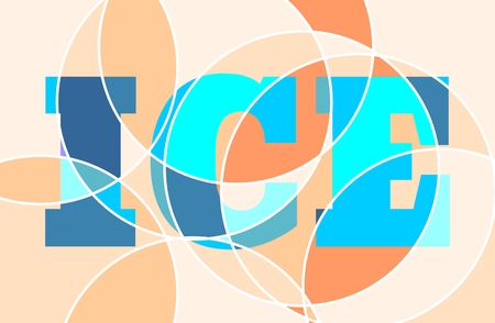 Colorful scribble element. Abstract background. Concentric lines. Ice textのイラスト素材