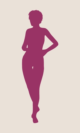 Sexy women silhouette. Fashion mannequin. Vector Illustrationのイラスト素材