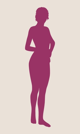 Sexy women silhouette. Fashion mannequin. Vector Illustrationのイラスト素材