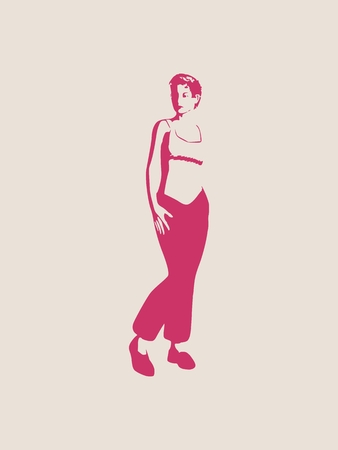Sexy women silhouette. Fashion mannequin. Vector Illustrationのイラスト素材