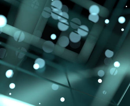 Molecule And Communication Background. Brochure or web banner design. Lines and spheres. Medical,...