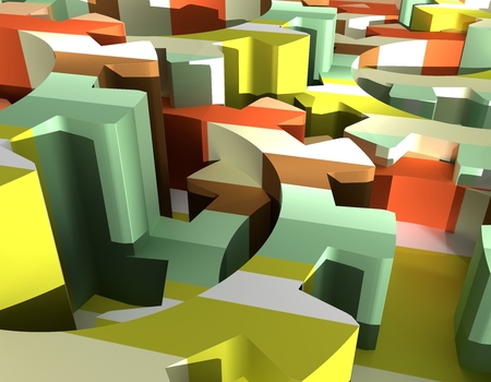 Gears model background. Precision machinery relative backdrop. 3D rendering. Industry and teamwork....