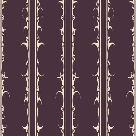 Stylish geometric pattern. Ornament of lines and curls. Linear abstract background.のイラスト素材