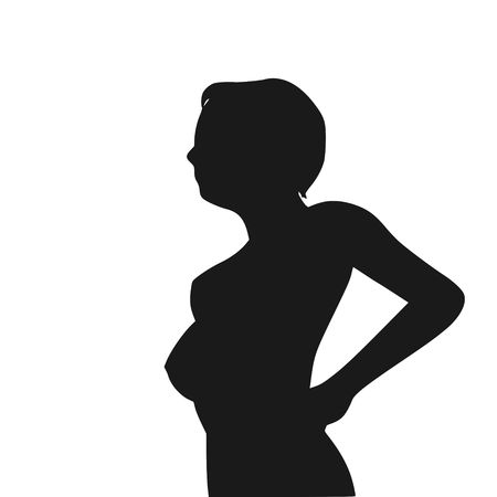 Women silhouette. Fashion mannequin. Vector Illustrationのイラスト素材