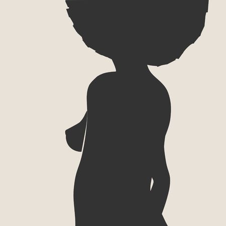 Sexy women silhouette. Fashion mannequin. Vector Illustrationのイラスト素材