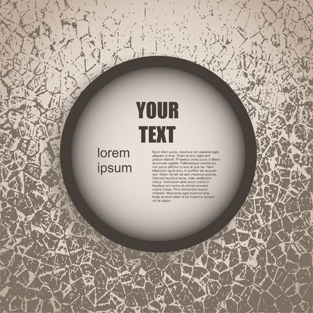 Business design concept with round text field. Grunge texture effectのイラスト素材