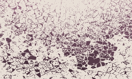 Grunge Cracks Effect Texture. Cracked Concrete Wall. Vector Backgroundのイラスト素材