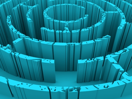 Background of weathered and rusted maze. 3D renderingの写真素材