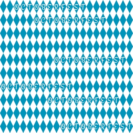 Oktoberfest bavarian traditional blue and rhombus background patternのイラスト素材