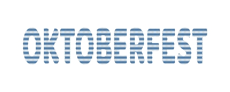 Oktoberfest word textured by blue rhombus patternのイラスト素材