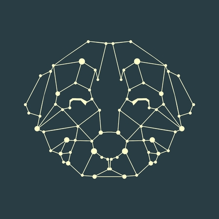 Abstract dog illustration.のイラスト素材