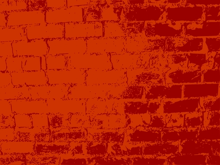 Grunge Vector Texture Template. Dark Messy Dust Overlay Distress Background. Abstract Dotted, Scratched, Vintage Effect With Noise And Grain. Brick Wallのイラスト素材