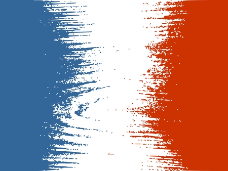 France flag design concept. Flag textured by grungy wood pattern. Image relative to travel and politic themesのイラスト素材