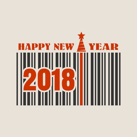 New Year and Christmas celebration card template.のイラスト素材