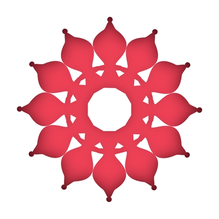 Decorative design element. Patterns with geometric ornament. Circular ornamental symbol. Islam, Arabic and Indian, ottoman motifs. 3D renderingの写真素材