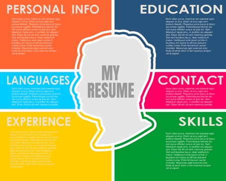 Resume Minimalist CV. Resume template with simple design, company application CVのイラスト素材