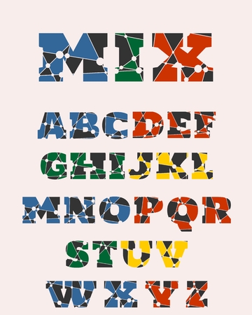 Decorative alphabet vector fontのイラスト素材