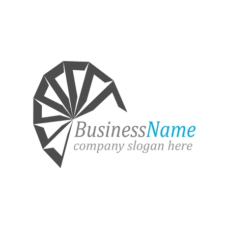 Minimal abstract wheel shape corporate logo templateのイラスト素材