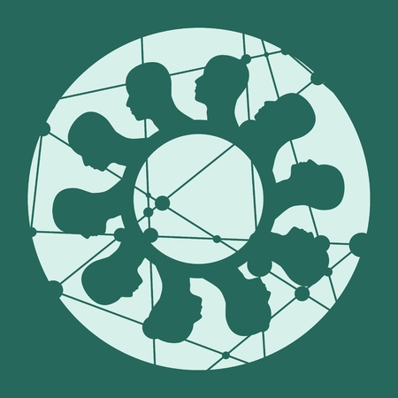 Social networking people conceptual designのイラスト素材