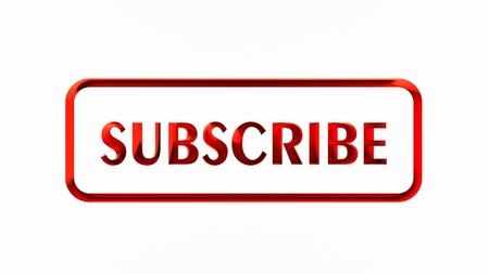 Subscribe button. Web site button. 3D renderingの写真素材