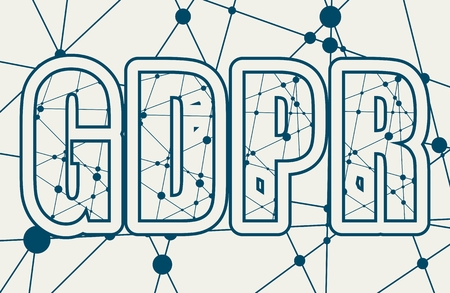 Acronym GDPR - General Data Protection Regulation. Internet conceptual image. Cyber security and privacy.のイラスト素材